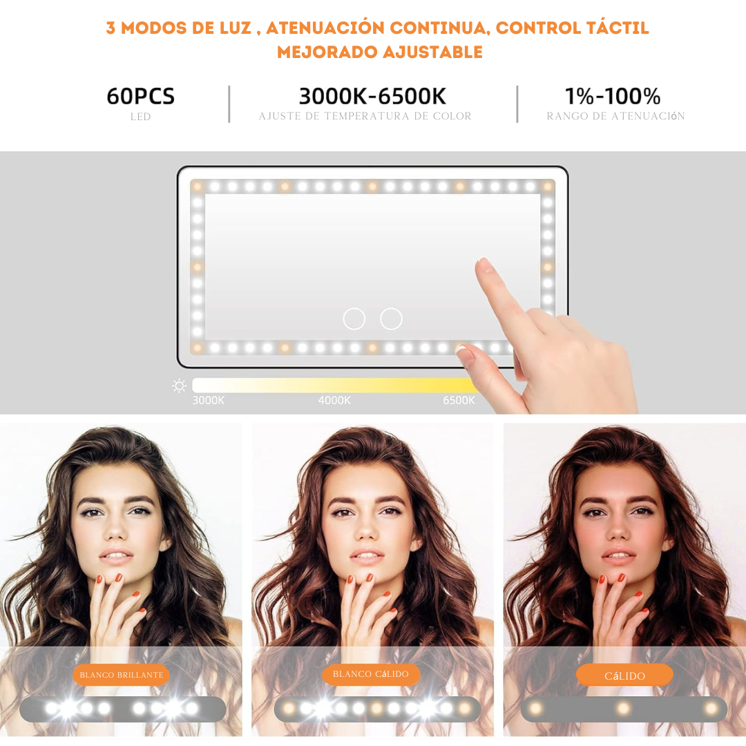 LEDVISOR- Espejo Led Para Maquillarte En El Vehículo